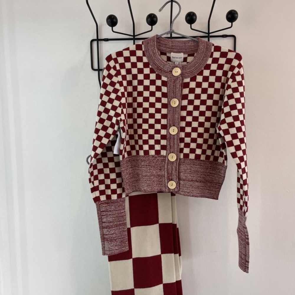 Find Me Now Checkered Cardigan Sweater